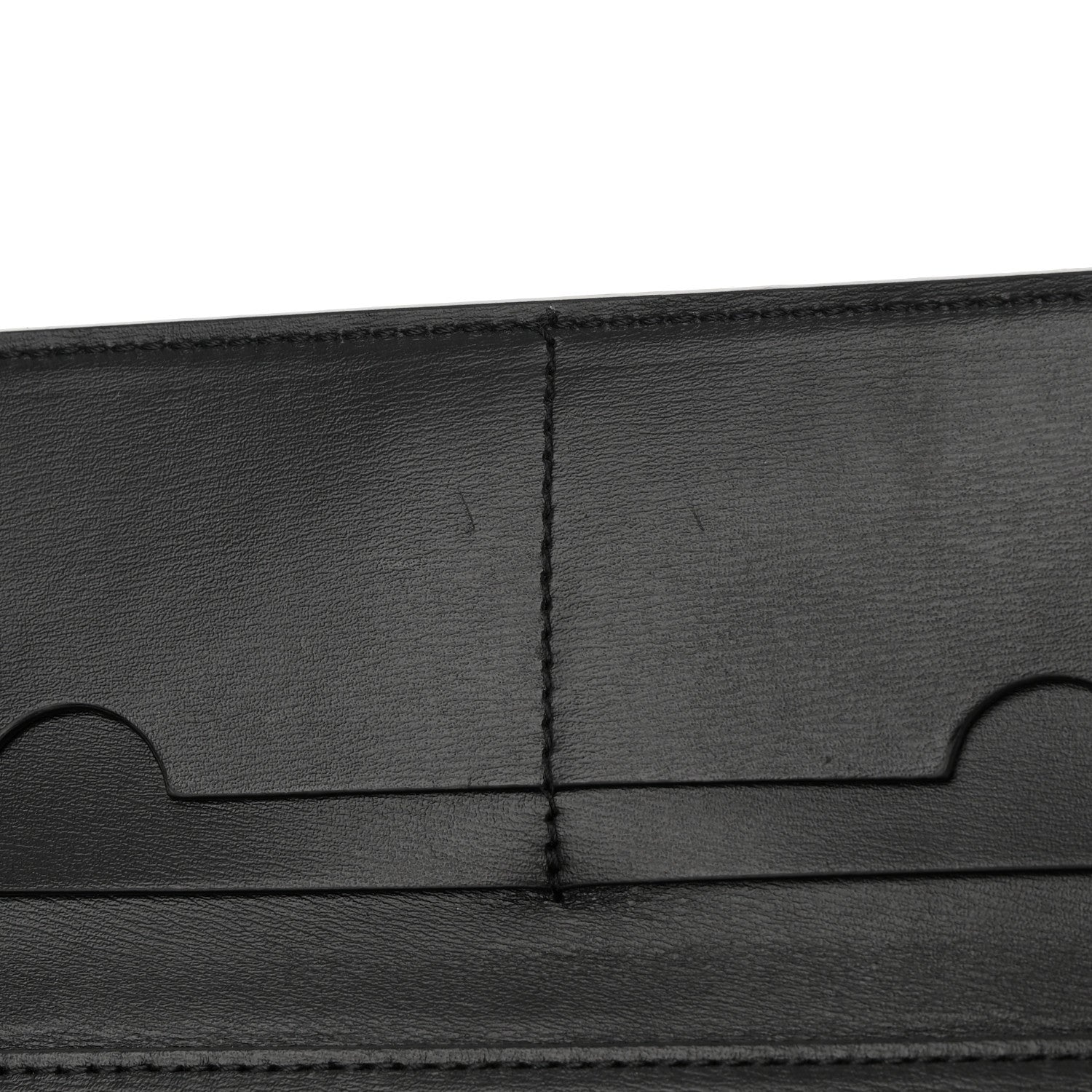 Off-White Calfskin Jitney Quote Flap Wallet On Chain Black 11 of 11