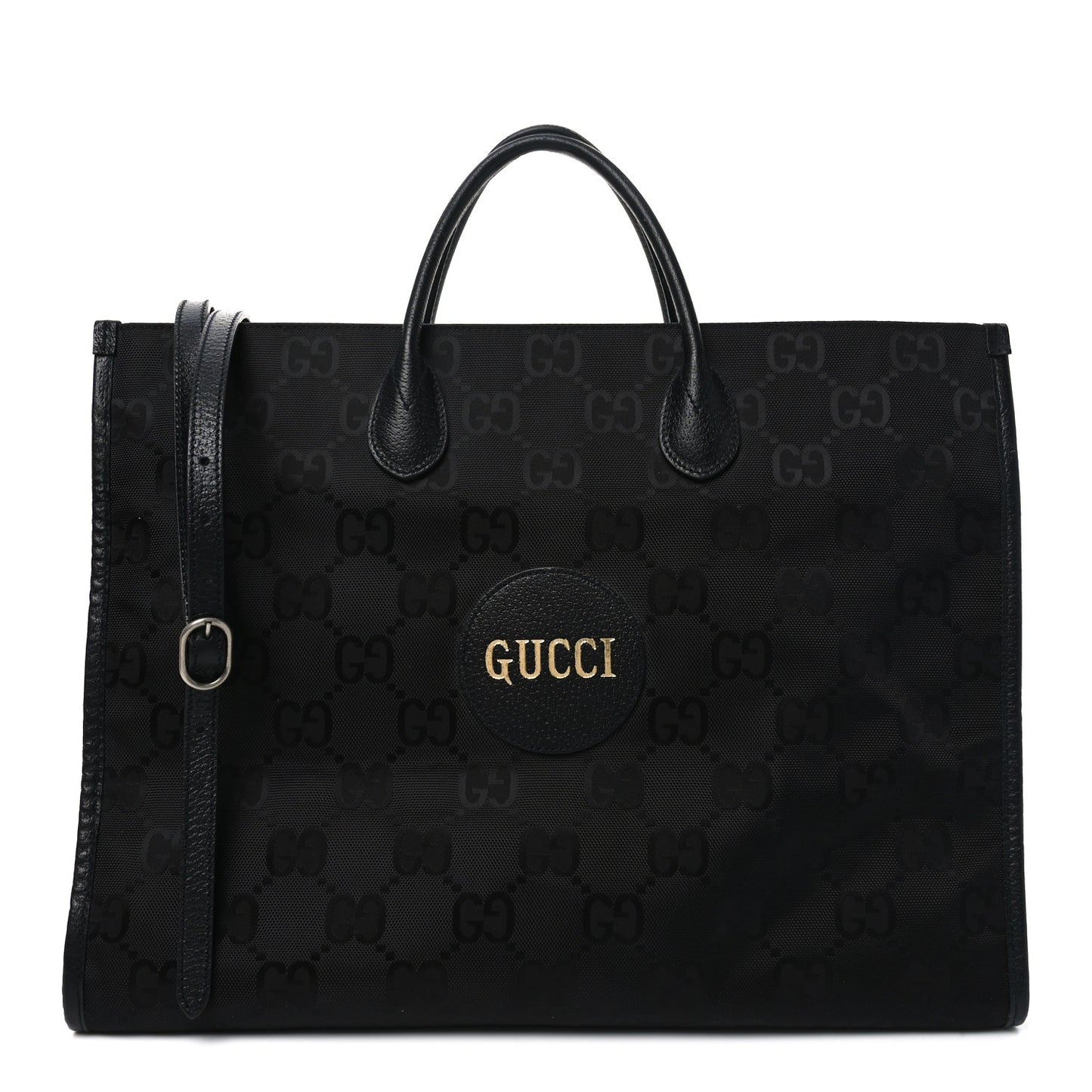Econyl Nylon Monogram Large Off The Grid Tote Bag Black