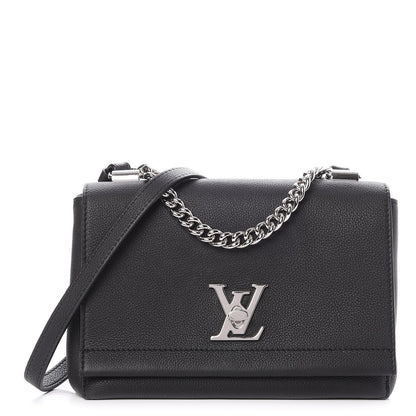 Louis Vuitton Calfskin Lockme II Chain Bag BB Black 1 of 6