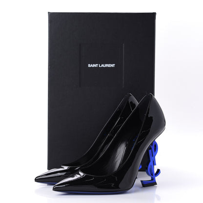 Saint Laurent Patent Opyum 110 Pumps 35 Black Blue 12 of 12