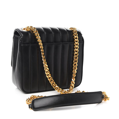 Saint Laurent Lambskin Matelasse Monogram Medium Vicky Chain Bag Black 2 of 10