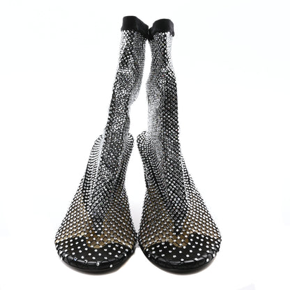 Balenciaga Fishnet Strass Embroidered 110mm Pumps 39 Black 3 of 8