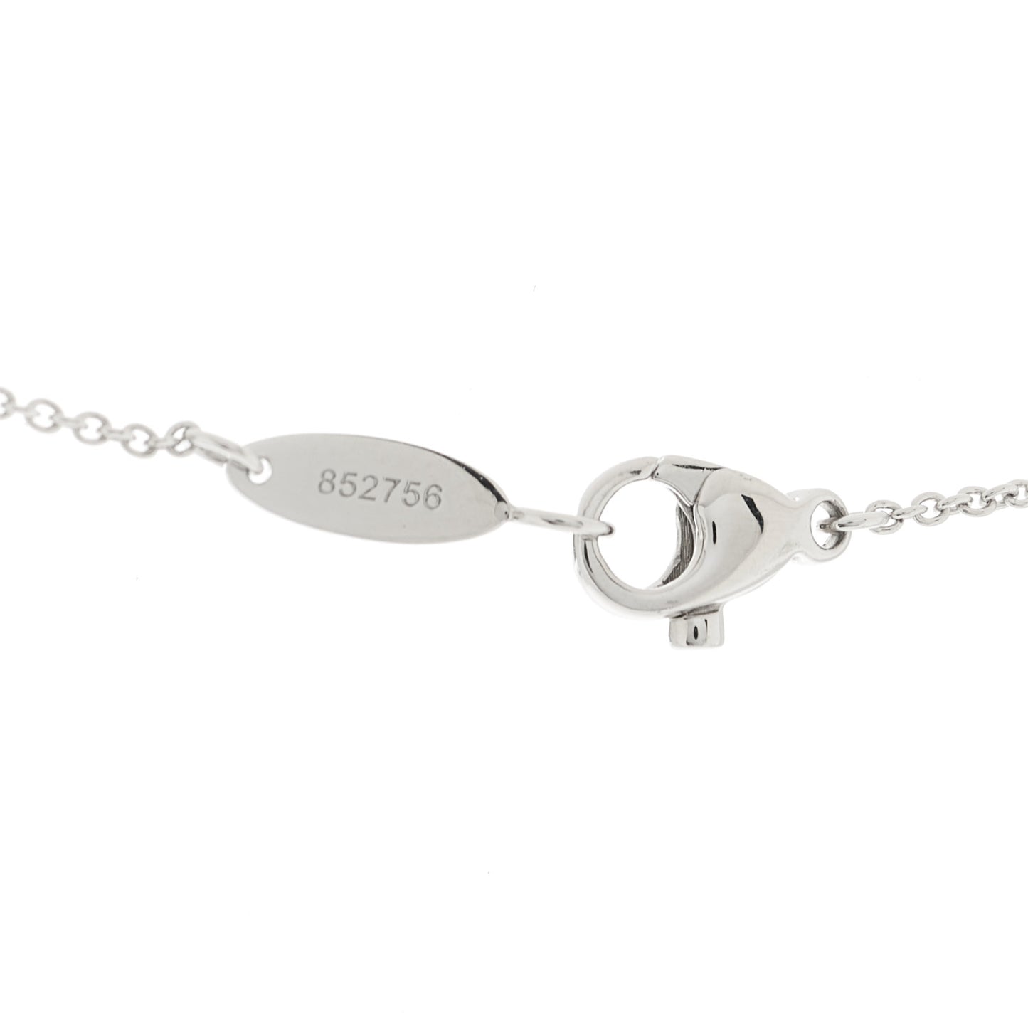 Platinum Diamond Small Lily Cluster Pendant Necklace