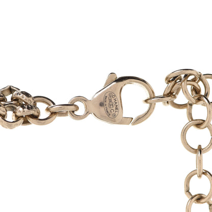 Chanel Crystal Pearl CC Chain Choker Necklace Gold 5 of 6