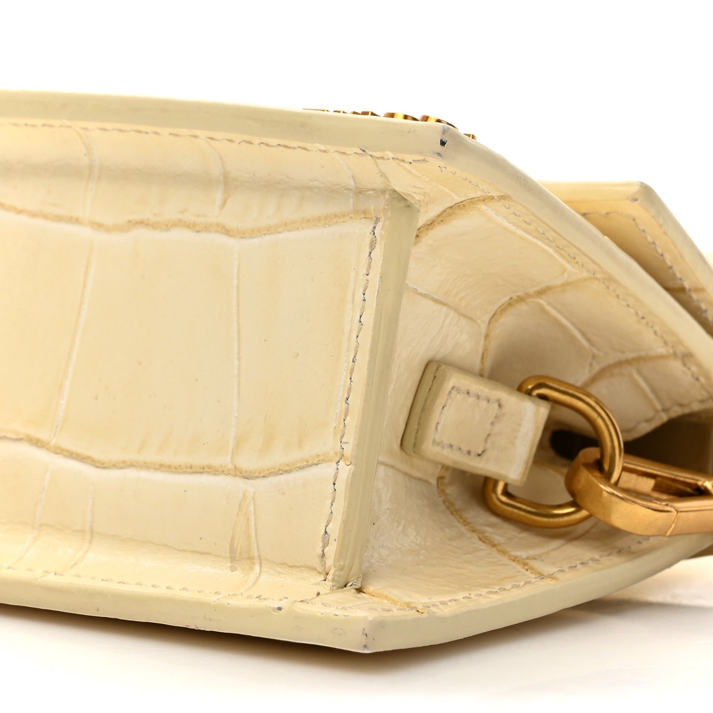 Calfskin Crocodile Embossed Le Chiquito Beige