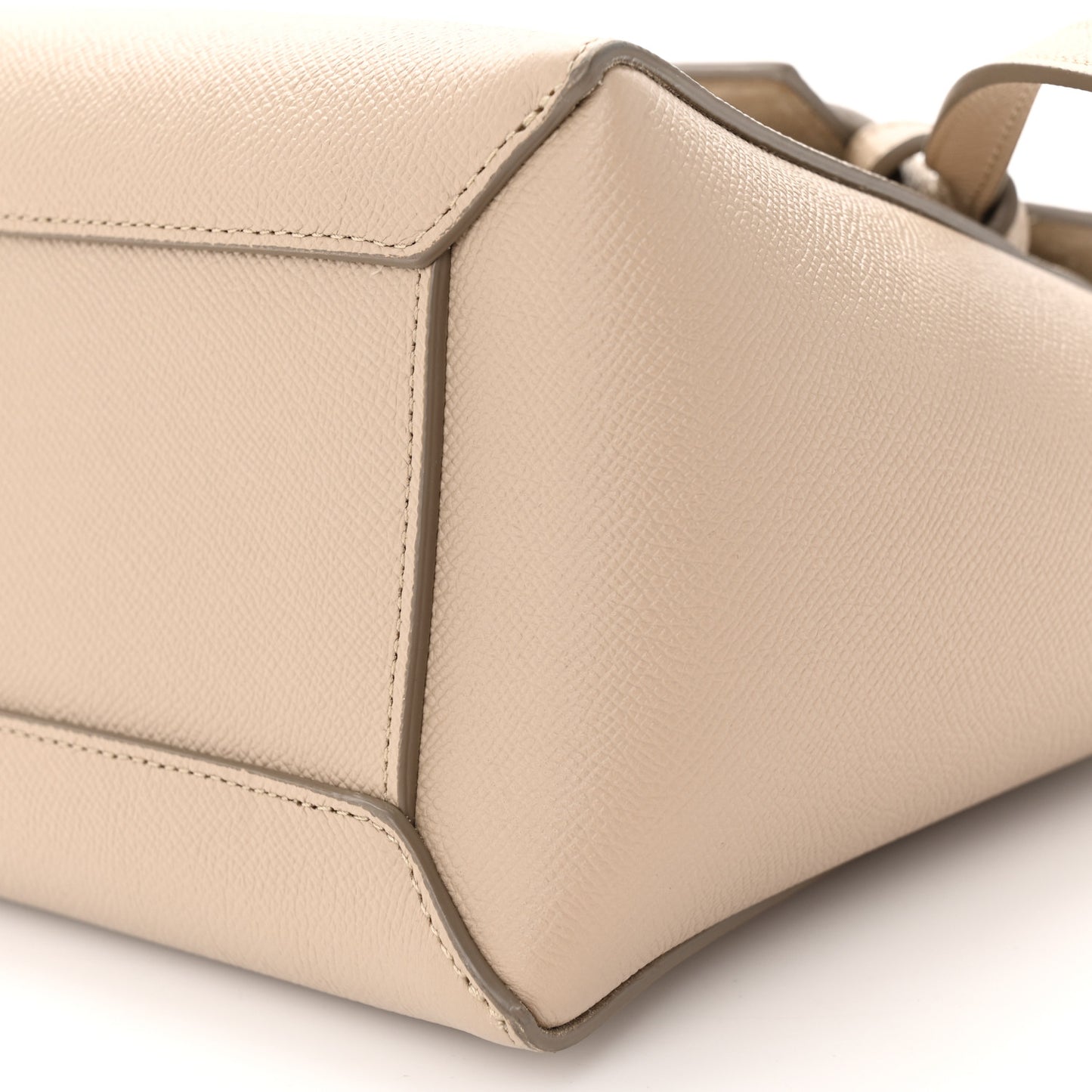 Grained Calfskin Micro Belt Bag Light Taupe
