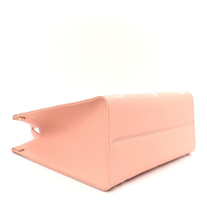 Louis Vuitton Empreinte Monogram Giant Onthego MM Rose Trianon Creme 4 of 9