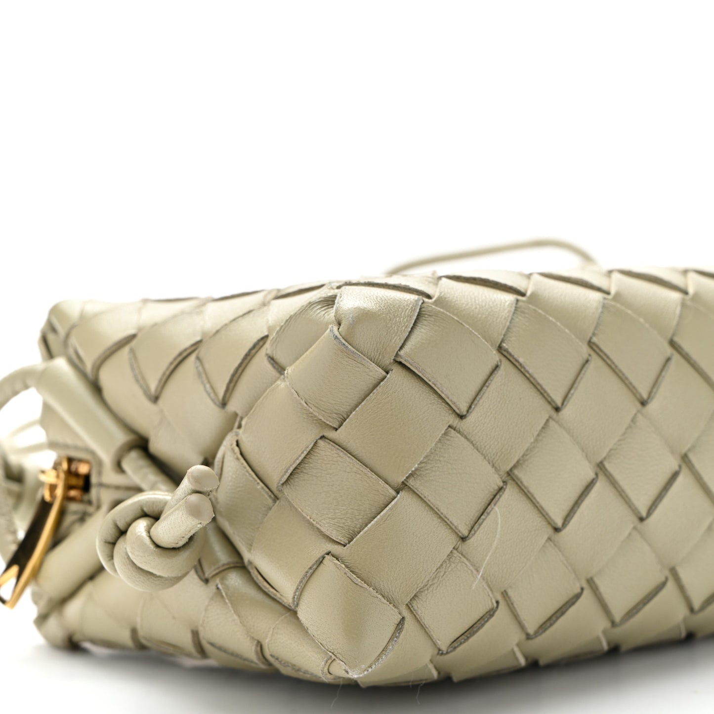 Nappa Intrecciato Mini Loop Camera Bag Travertine
