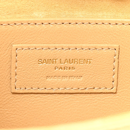 Saint Laurent Metallic Calfskin Small Classic Monogram Kate Tassel Satchel Gold 6 of 11