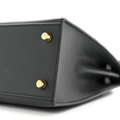 Hermes Epsom Kelly Sellier 25 Black 10 of 11
