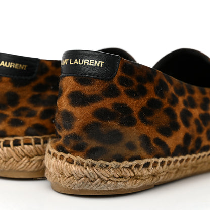 Saint Laurent Suede Leopard Print Espadrilles 39 4 of 12