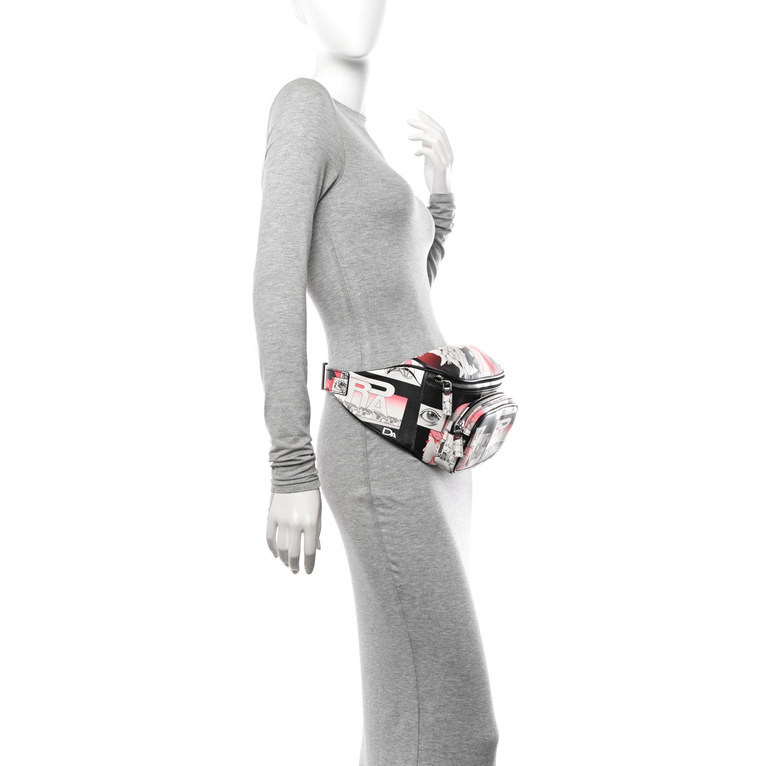 Prada X JAMES JEAN Vitello DNA Flat Belt Bag Black 2 of 13