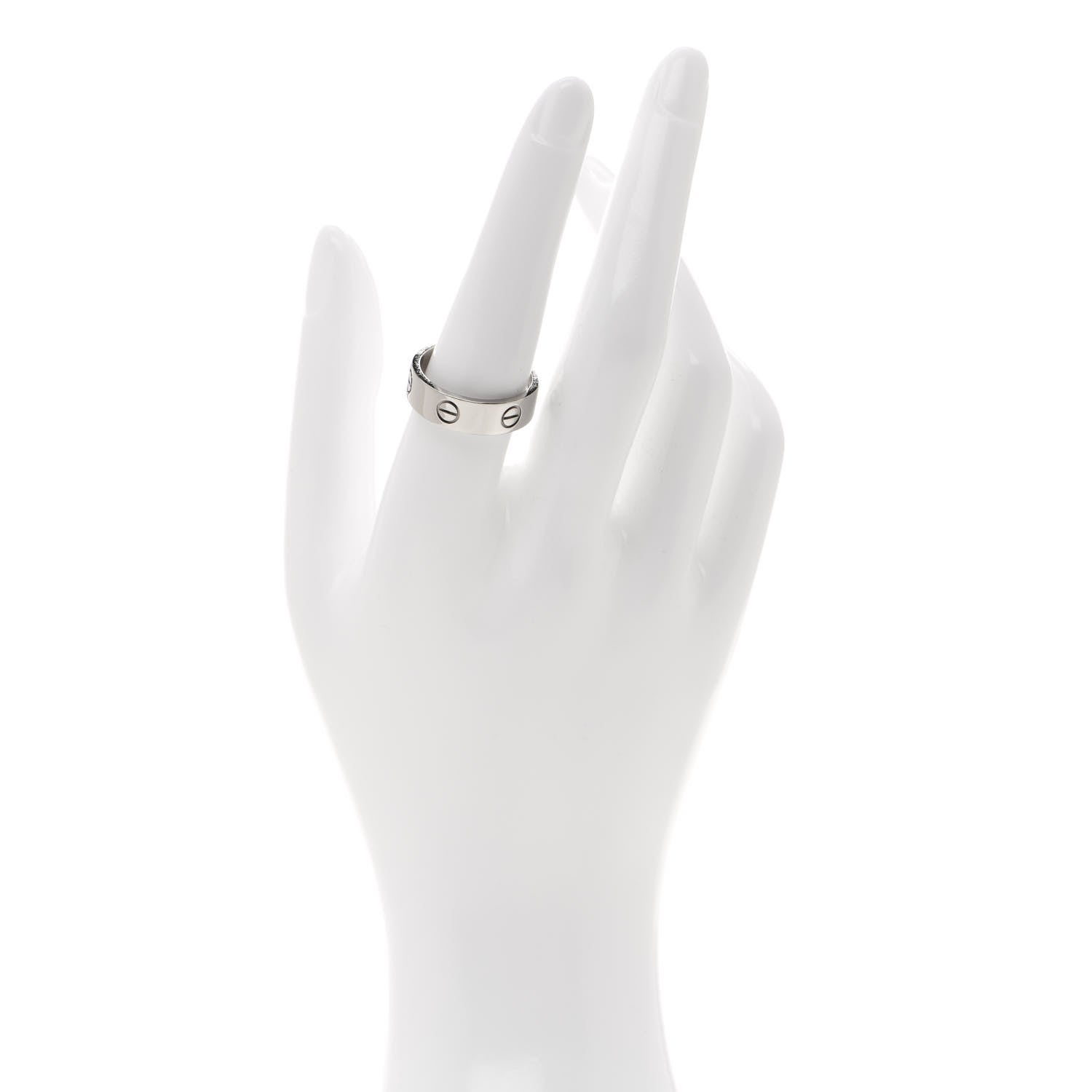 Cartier 18K White Gold 6mm LOVE Ring 57 8 2 of 5