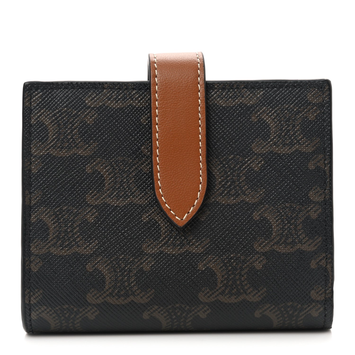 Celine Canvas Triomphe Small Strap Wallet Tan 1 of 8