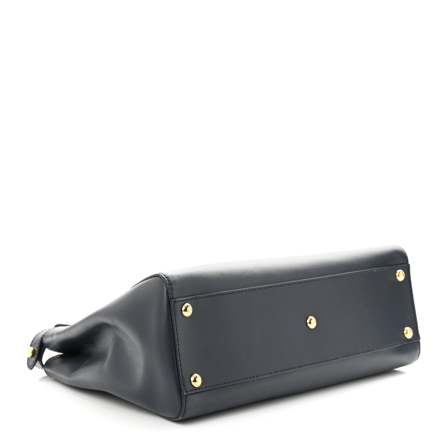 Fendi Vitello Morgan Shiny Nappa Medium Peekaboo Iconic Satchel Lavagna Lago 4 of 11
