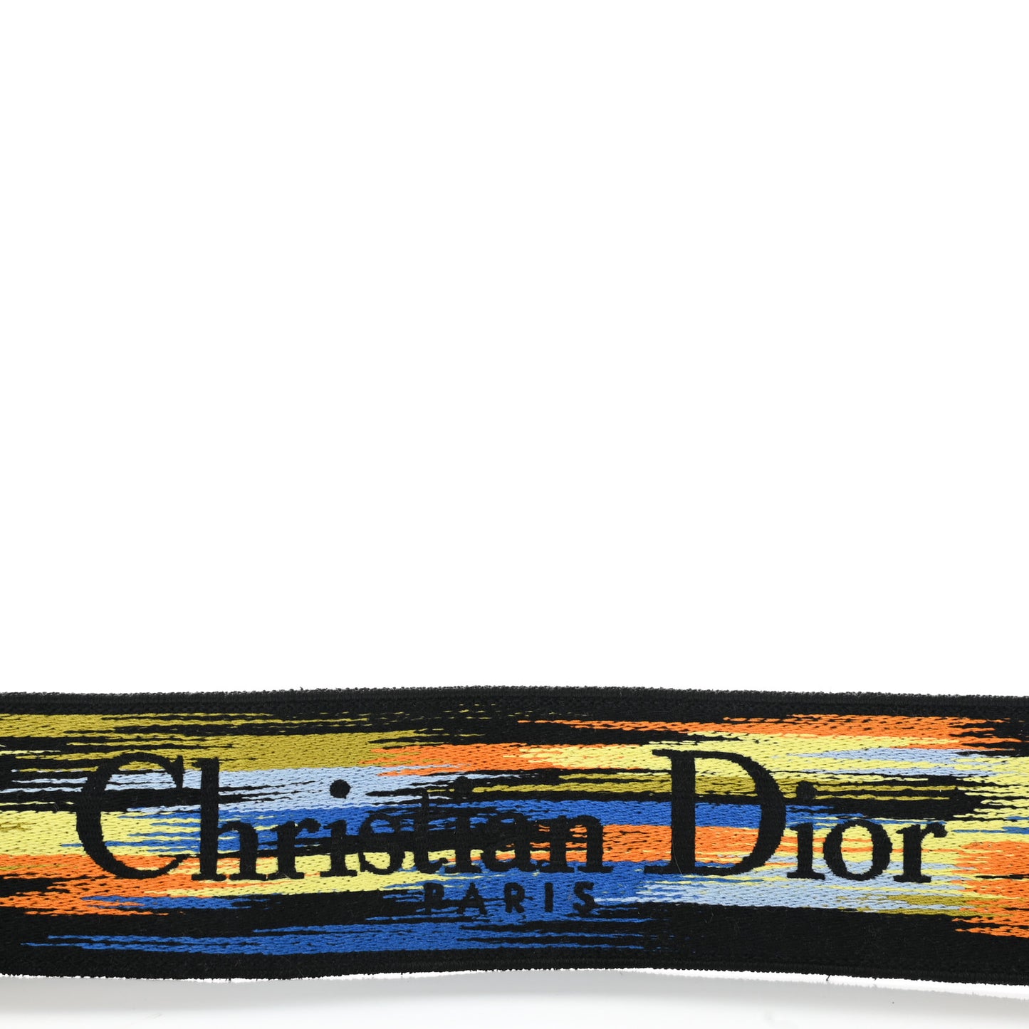 Canvas Embroidered Shoulder Strap Black Multicolor