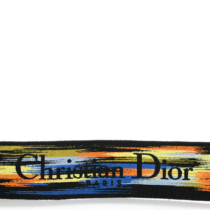 Christian Dior Canvas Embroidered Shoulder Strap Black Multicolor 3 of 5