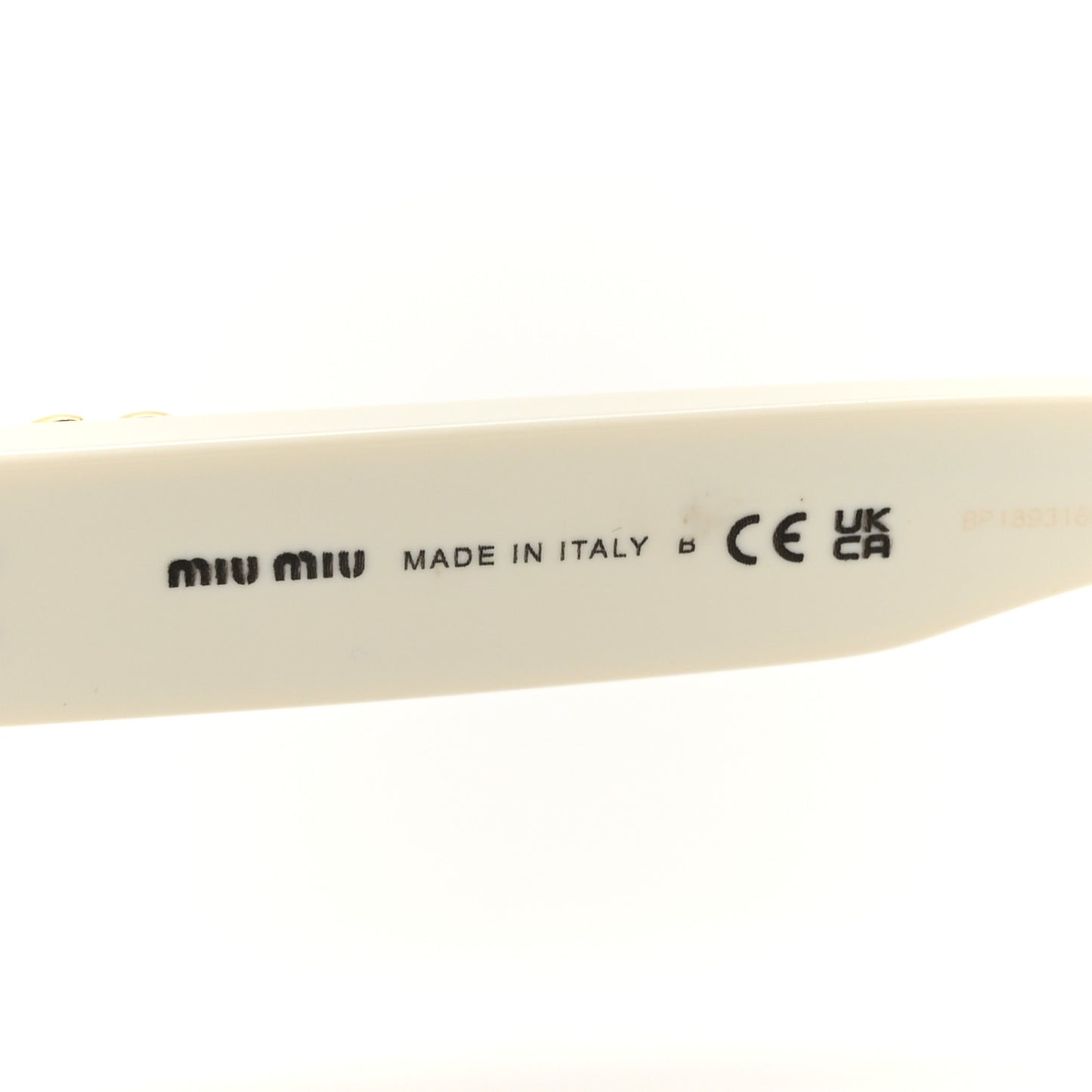 Acetate Oval Sunglasses SMU 06Z White