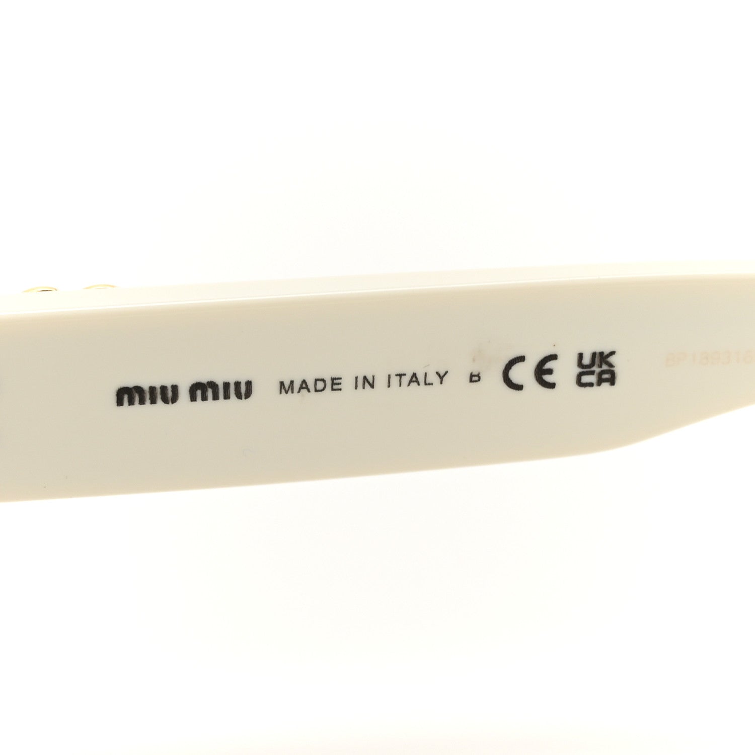 Miu Miu Acetate Oval Sunglasses SMU 06Z White 6 of 8