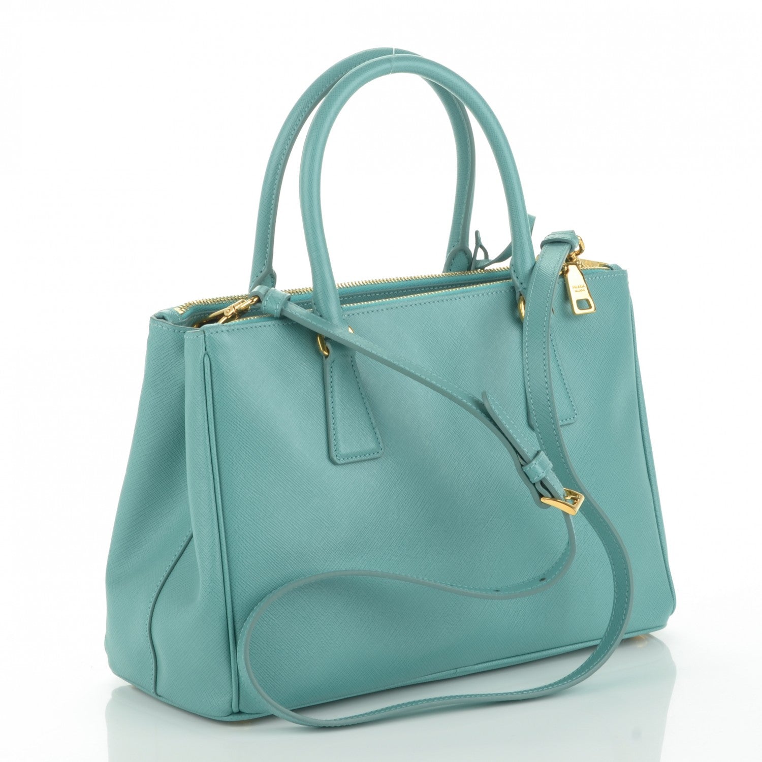 Prada Saffiano Small Galleria Double Zip Tote Anice 3 of 7