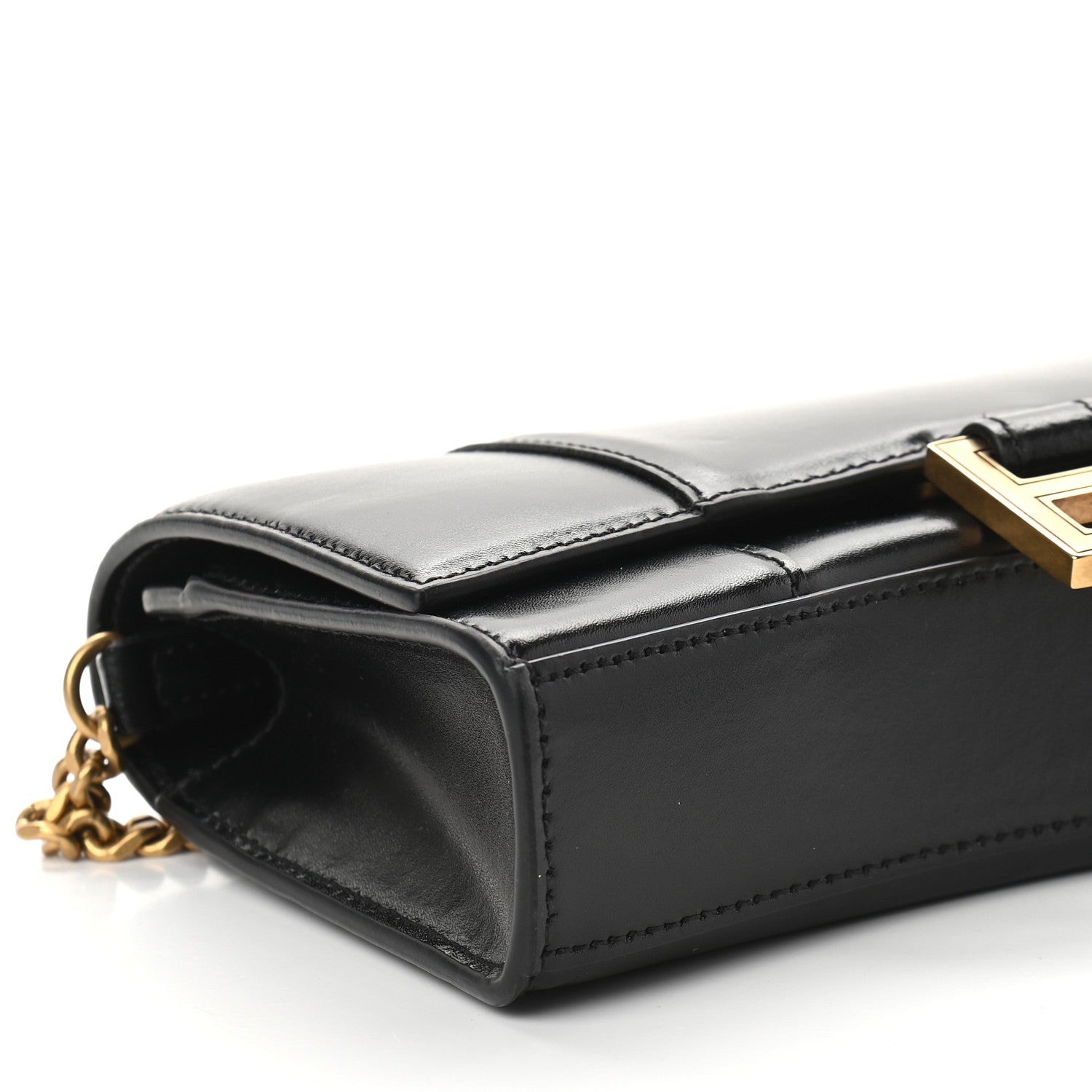 Balenciaga Shiny Box Calfskin Hourglass Chain Bag Black 7 of 8