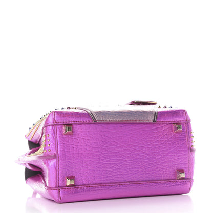 MCM Metallic Calfskin Cyber Studs Mini Milla Tote Electric Pink 3 of 8