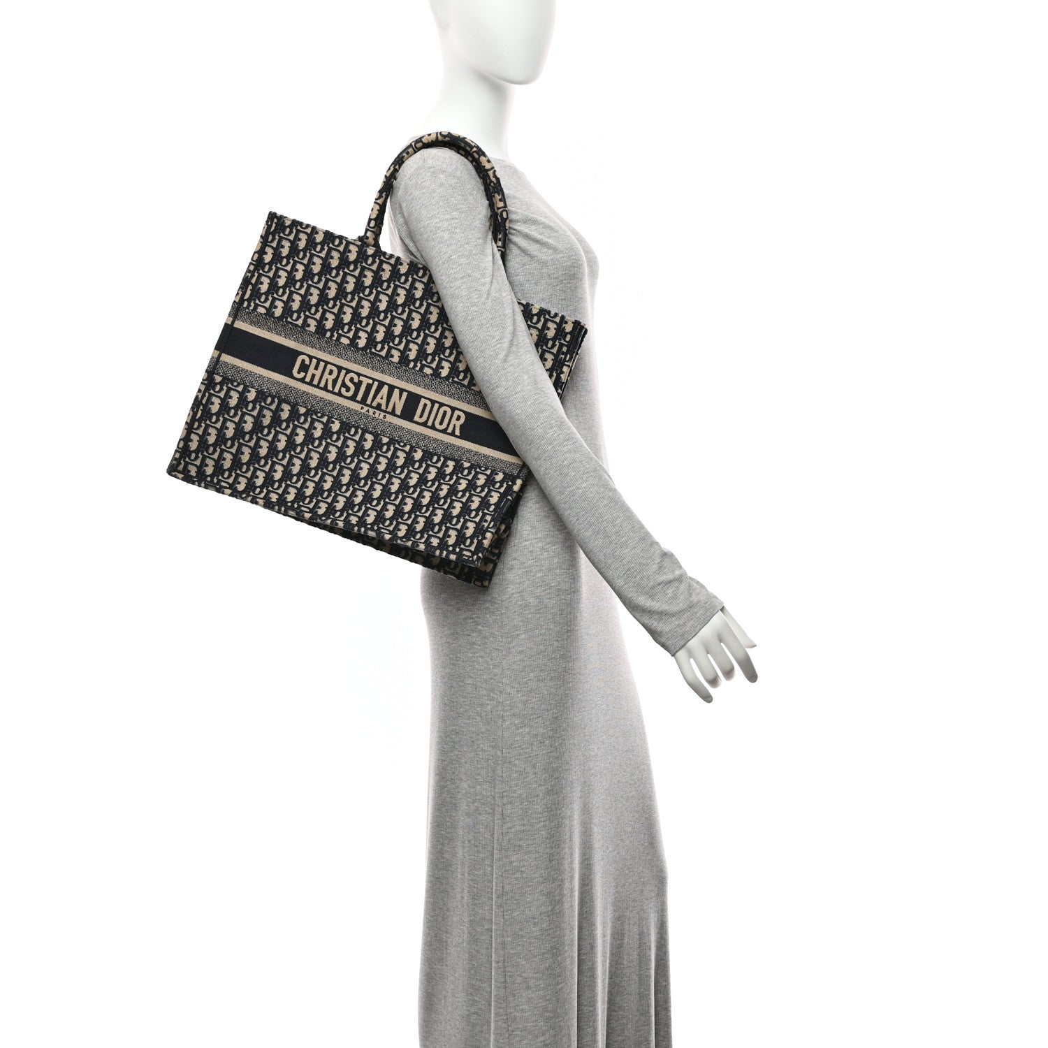 Christian Dior Oblique Large Book Tote Blue Multicolor 1848938