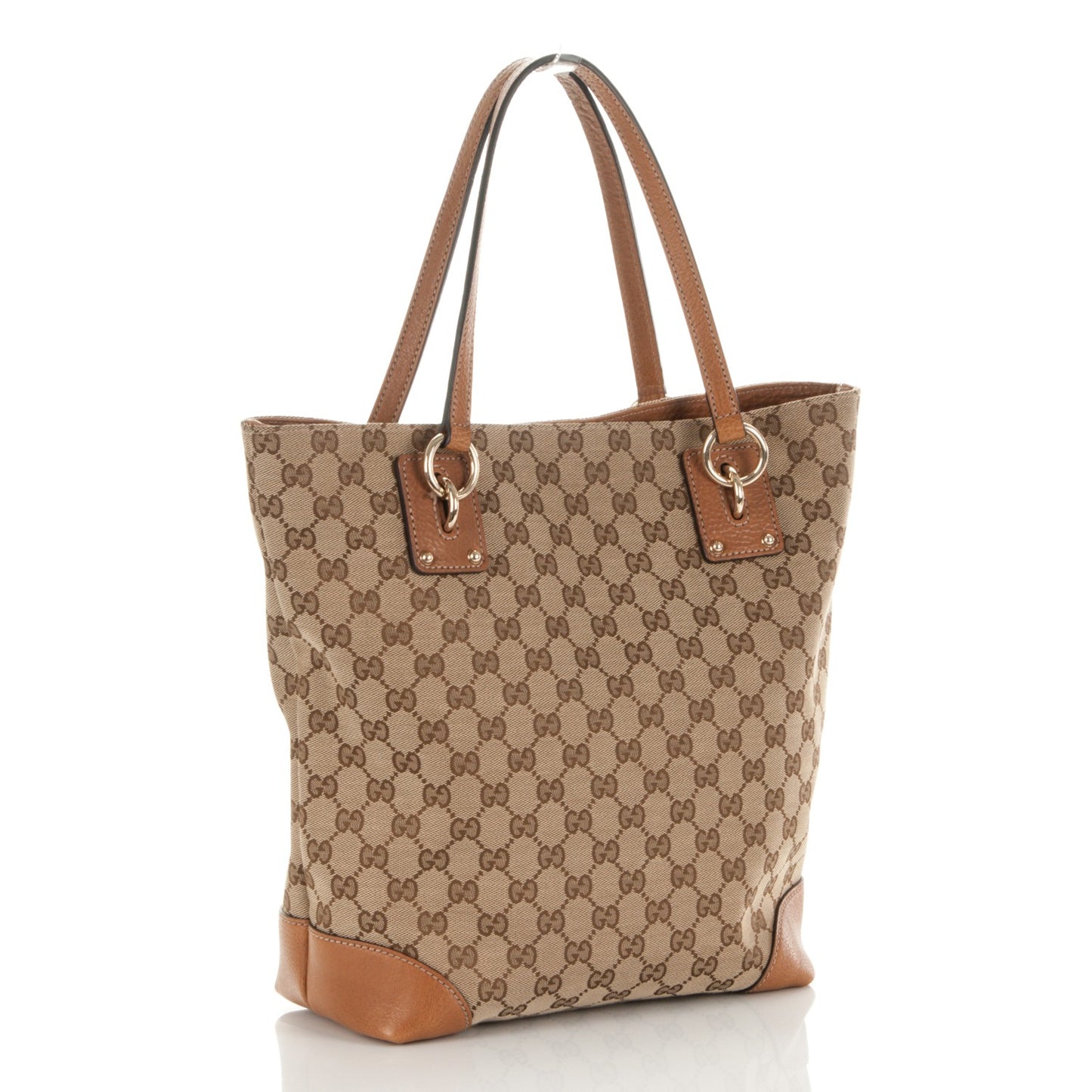 GG Monogram Medium Charm Tote Light Brown