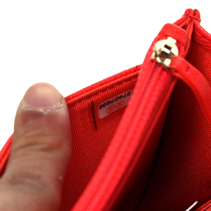 Chanel Caviar Quilted Wallet On Chain WOC Red 7 of 9