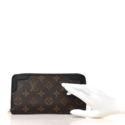 Louis Vuitton Monogram Zippy Retiro Wallet Black 2 of 7