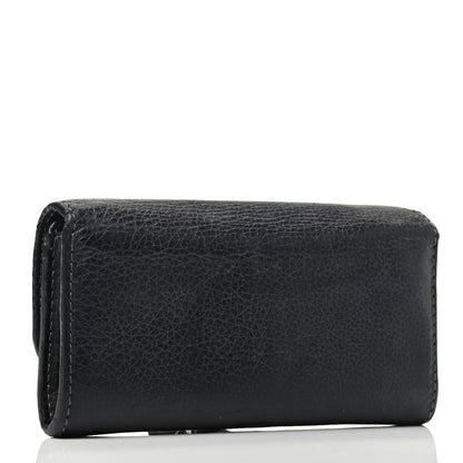 Chloe Calfskin Marcie Continental Flap Wallet Black 2 of 3