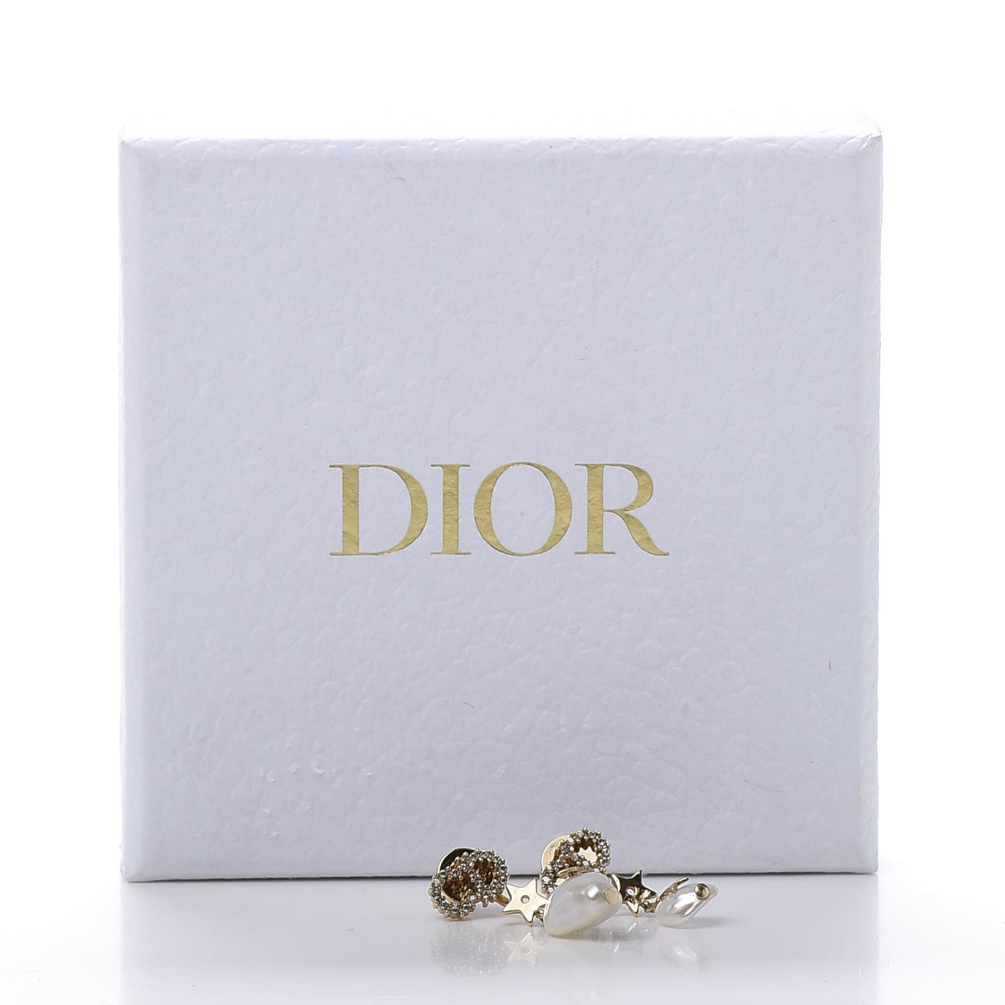 Crystal Pearl Shiny-D Earrings Gold