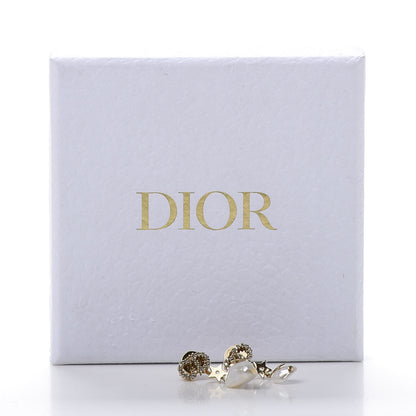Christian Dior Crystal Pearl Shiny-D Earrings Gold 5 of 5