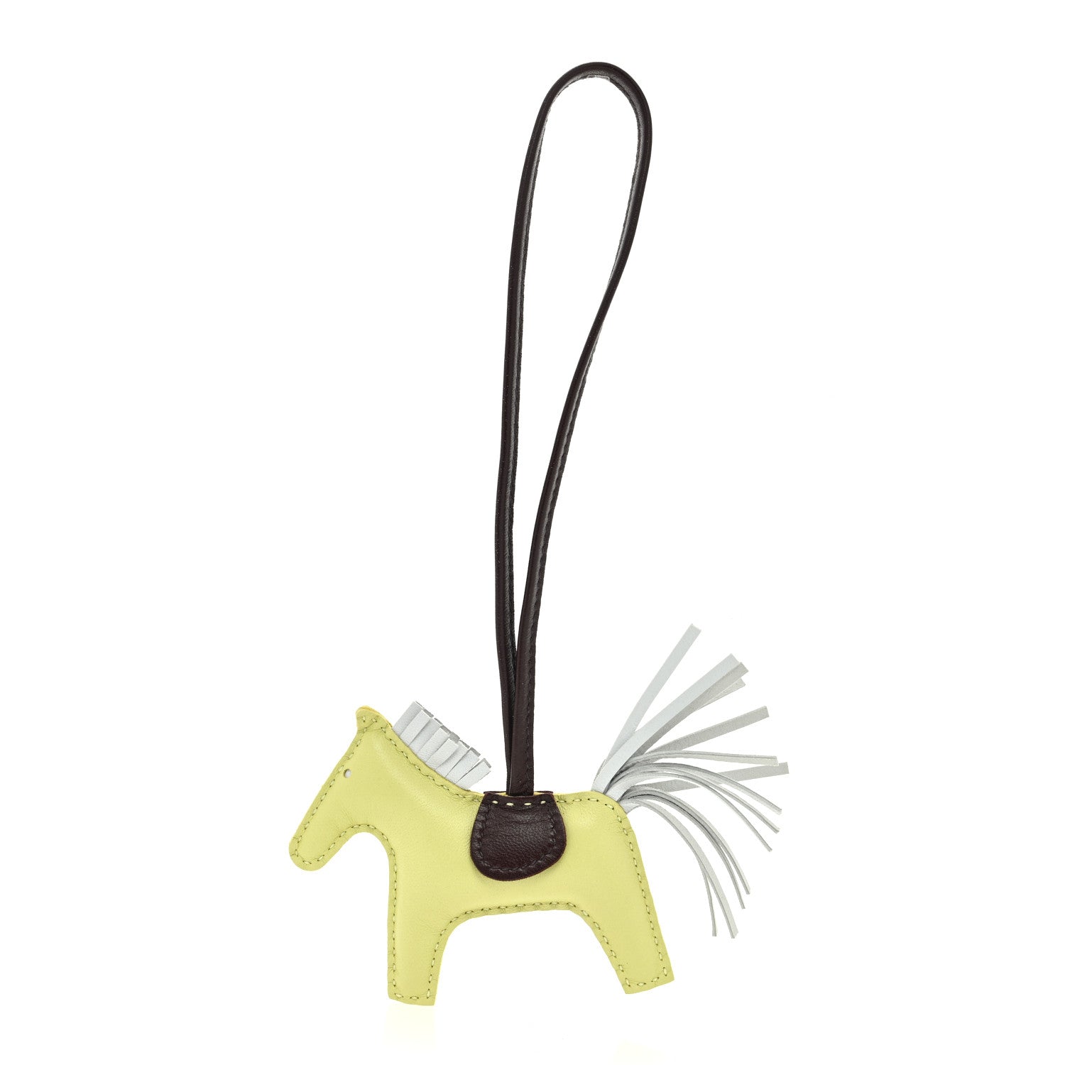 Hermes Milo Lambskin Grigri Rodeo Horse Bag Charm PM Jaune Bourgeon Bleu Brume Rouge Sellier 1 of 4