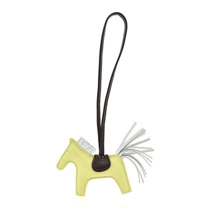 Hermes Milo Lambskin Grigri Rodeo Horse Bag Charm PM Jaune Bourgeon Bleu Brume Rouge Sellier 1 of 4