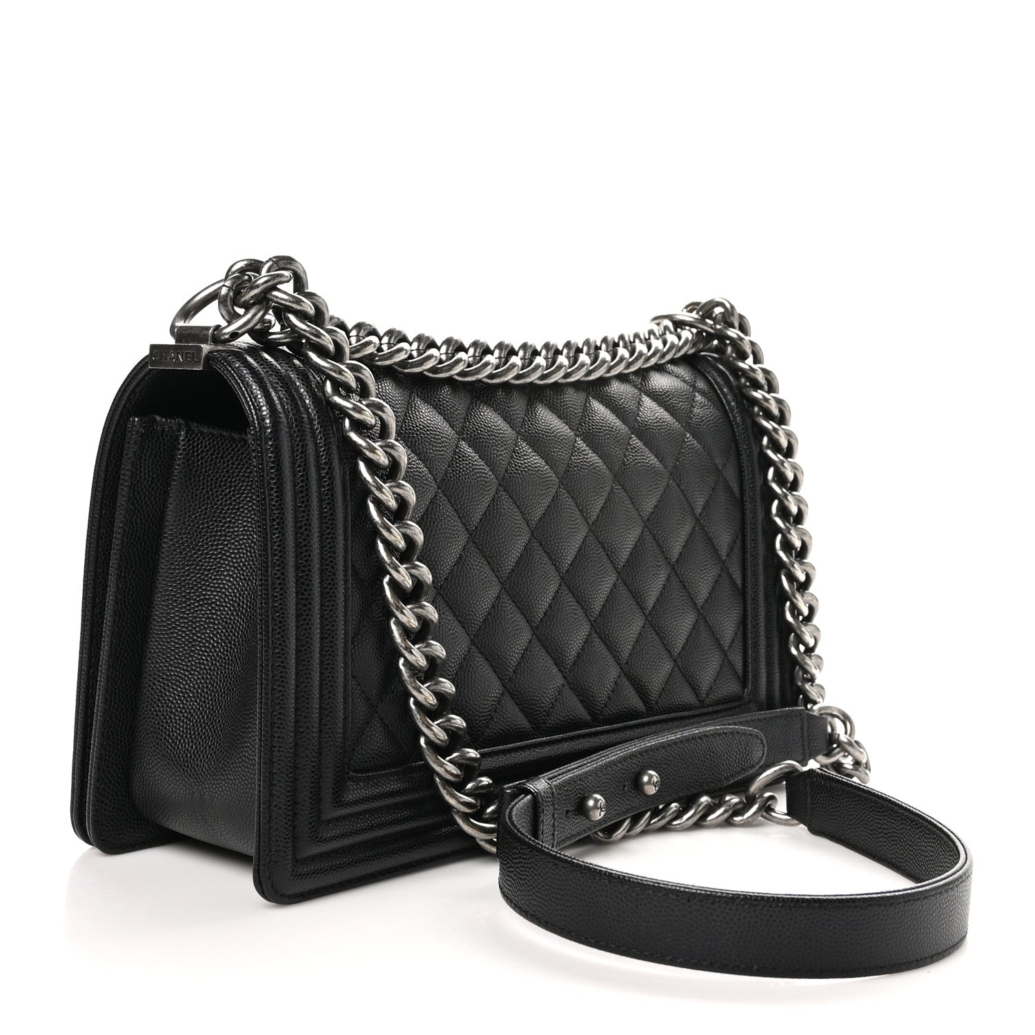 Chanel Caviar Quilted Medium Boy Flap Black 3 of 10