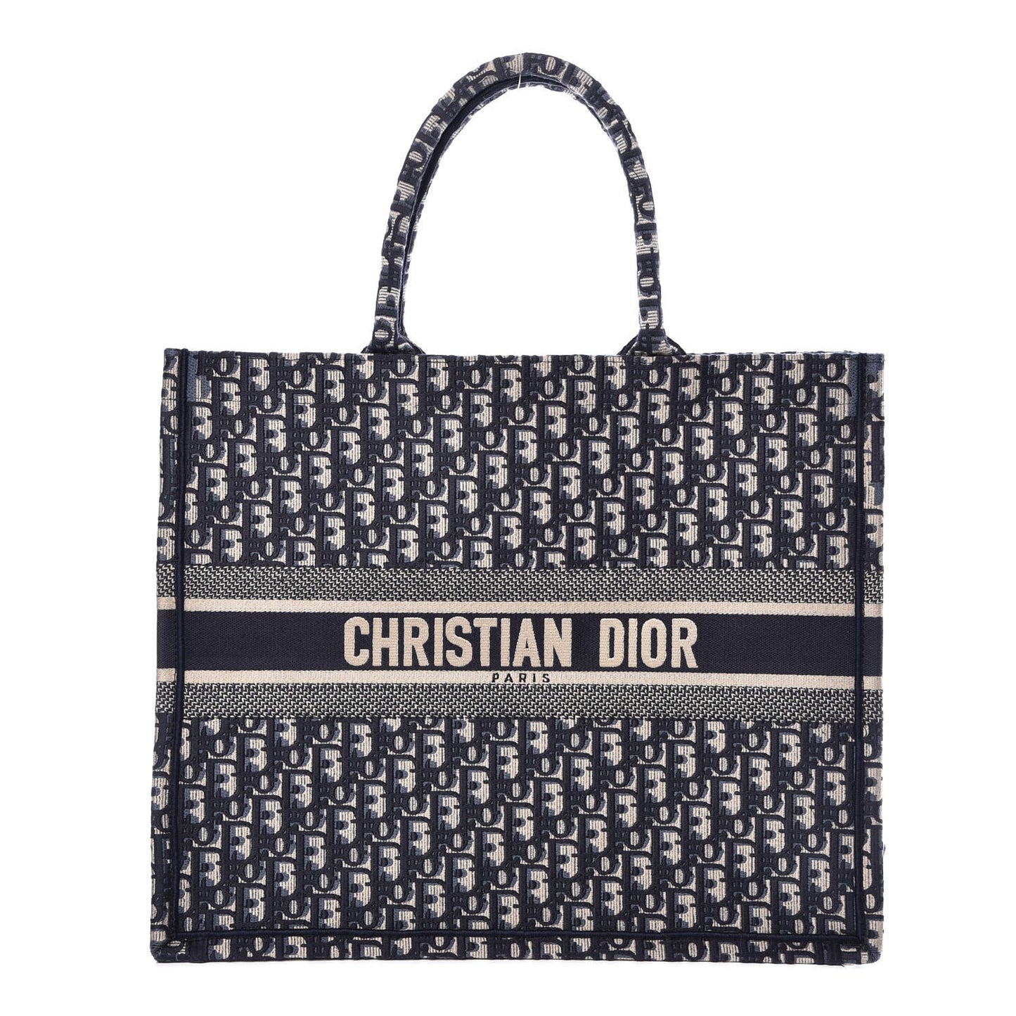 Oblique Book Tote Blue Multicolor