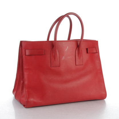 Saint Laurent Calfskin Large Sac de Jour Carryall Red 3 of 11