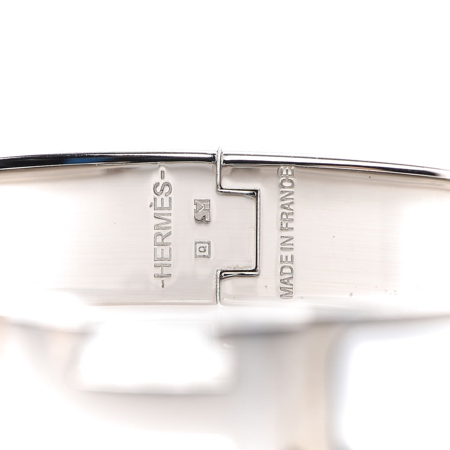 Enamel Narrow Clic Clac H Bracelet White