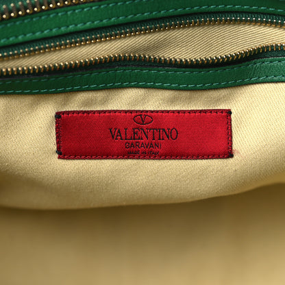 Valentino Garavani Vitello Rockstud Double Handle Tote Pop Green 6 of 11