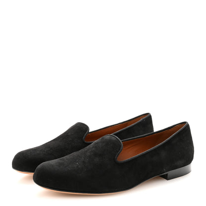 Valentino Garavani Suede Slipper Flats 36.5 Black 4 of 10