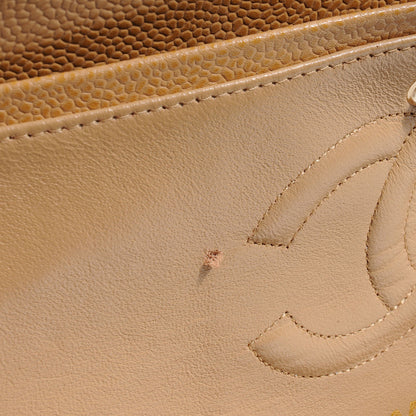 Chanel Caviar Quilted Medium Double Flap Beige 7 of 8