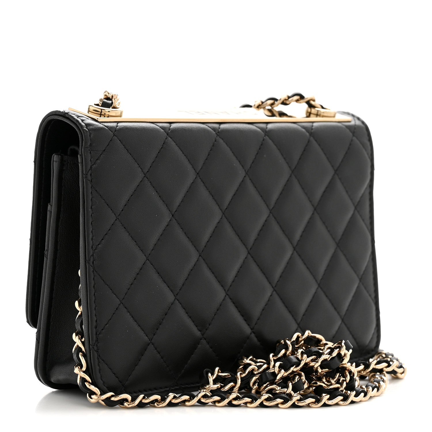 Chanel Lambskin Quilted Trendy CC Wallet On Chain WOC Black 3 of 13