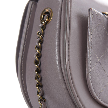 Chanel Shiny Calfskin Goatskin Quilted Small Coco Curve Messenger Flap Grey 14 of 14