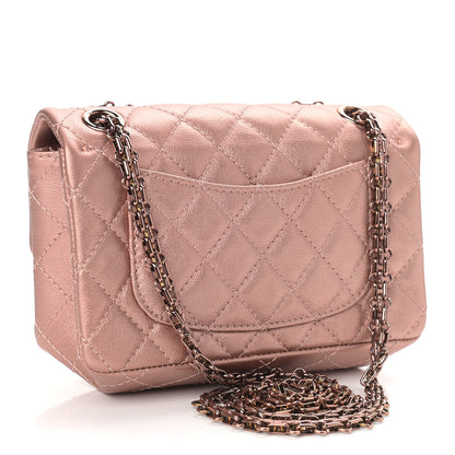 Chanel Metallic Grained Calfskin Quilted 2.55 Reissue Mini Flap Copper Pink 3 of 10