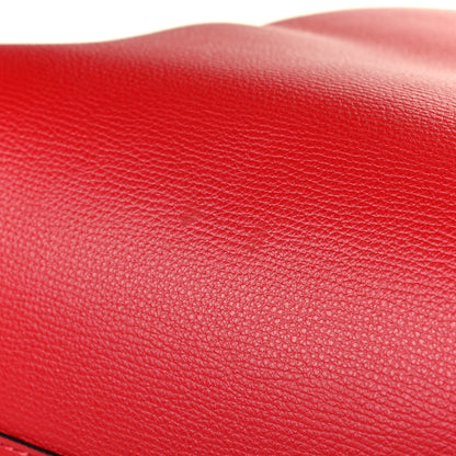 Burberry Calfskin Crest Embossed Small Tote Rust Red 6 of 6