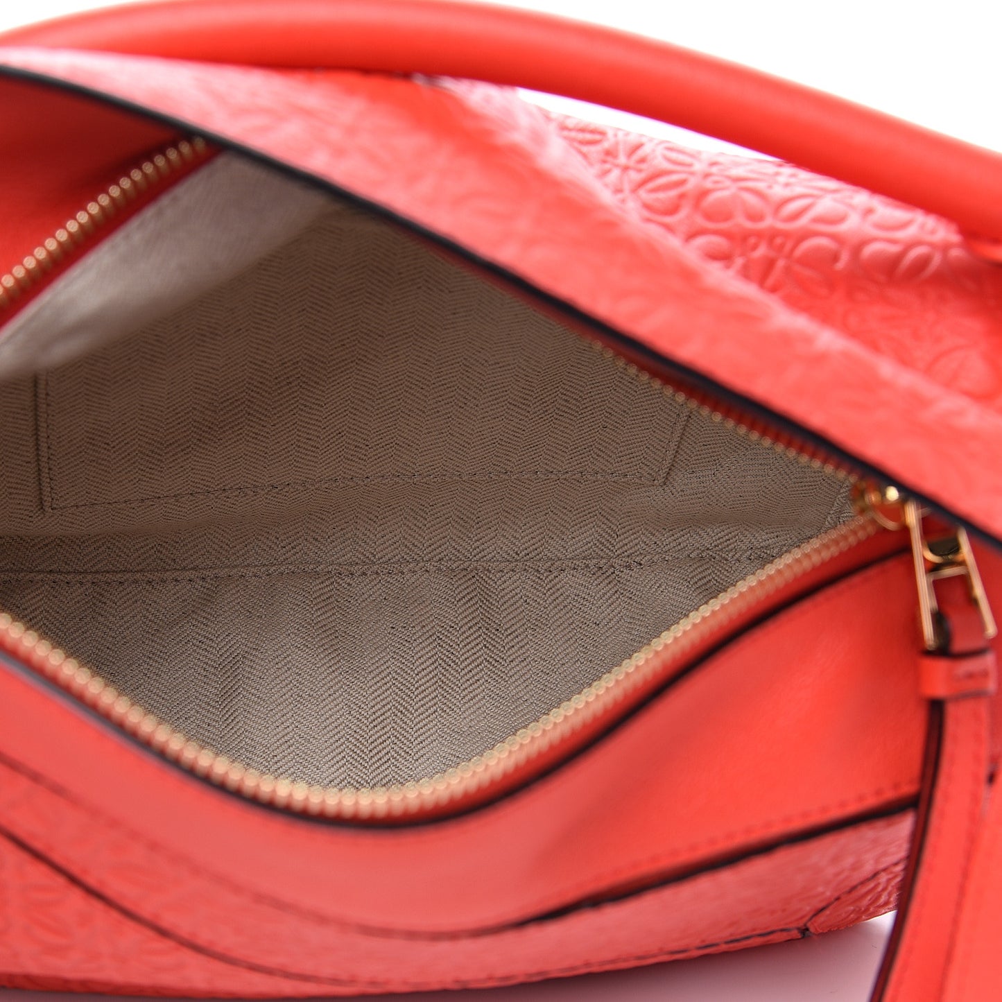 Calfskin Embossed Small Puzzle Bag Red