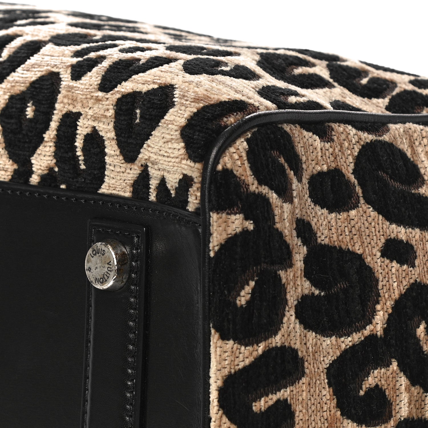 Louis Vuitton Jacquard Velvet Leopard Print Stephen Sprouse Speedy 9 of 15