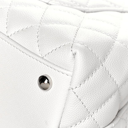 Chanel Caviar Quilted Small Coco Handle Flap White 12 of 14