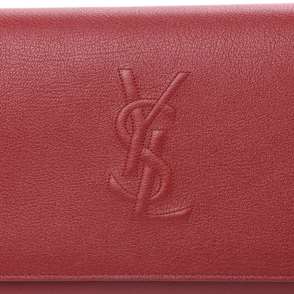 Saint Laurent Calfskin Belle de Jour Chain Clutch Rouge Orient 11 of 11